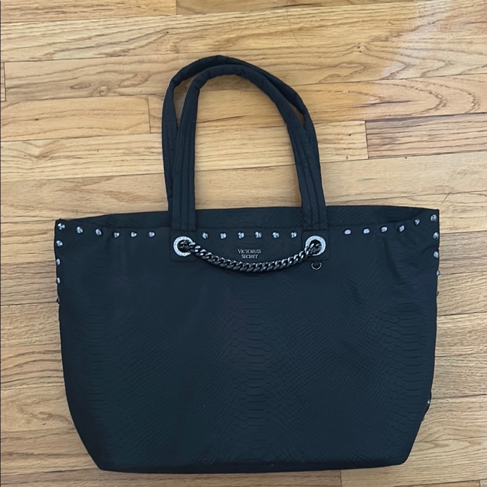 Big Black Studded Tote Bag